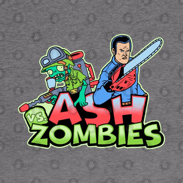 Ash vs Zombies by nazumouse